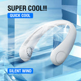 Portable Hanging Neck Fan Electric Mini Air Cooler 3 Speed Quiet Fan