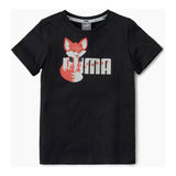 Child's Short Sleeve T-Shirt Puma ANIMALS TEE 583348 01 37 27 Black