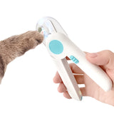 LED Pet Nail Clipper Scissors Dog Cat Nail Toe Claw Trimmer