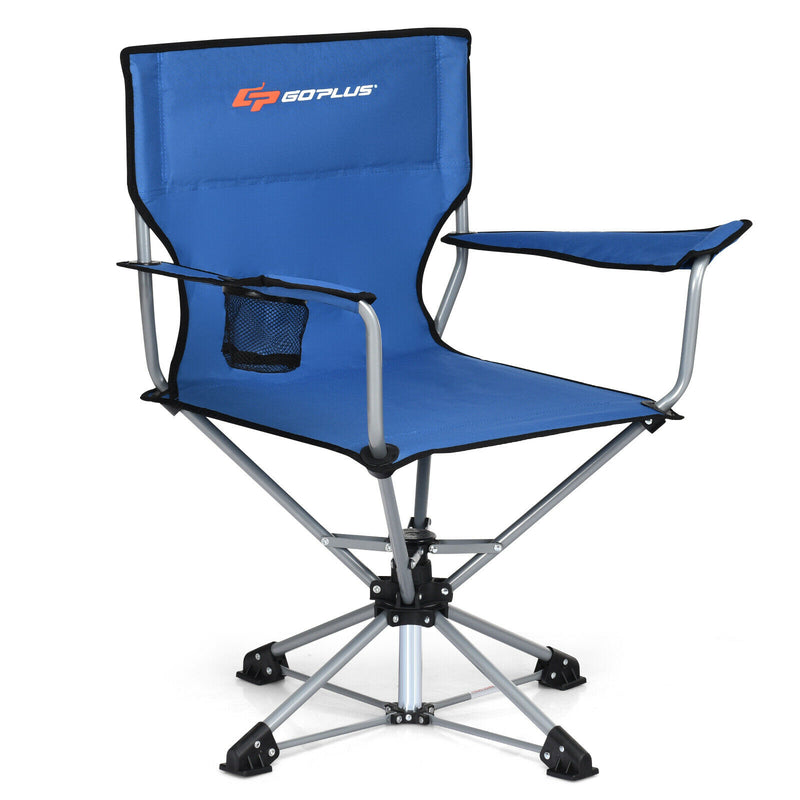 Portable Folding Outdoor Swivel Chair with Cup Holder