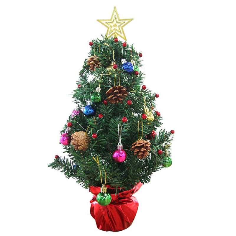 Tabletop Xmas Tree Mini Small Christmas Pine Tree with LED String