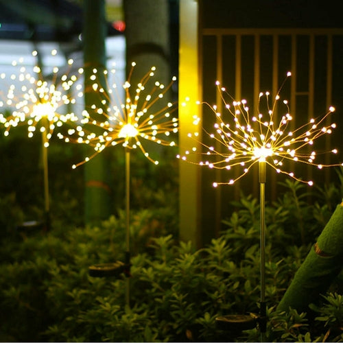 Solar-Feuerwerkslampen 90 mehrfarbige Weihnachtsbeleuchtung im Freien