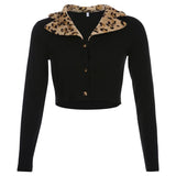Faux fur patchwork knitted blouse winter 2019 Bodycon leopard