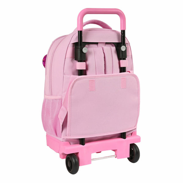 School Rucksack with Wheels Na!Na!Na! Surprise Sparkles Pink 33 X 45 X