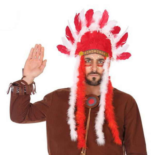 Indianer Kopfschmuck 58297 Roter Indianer