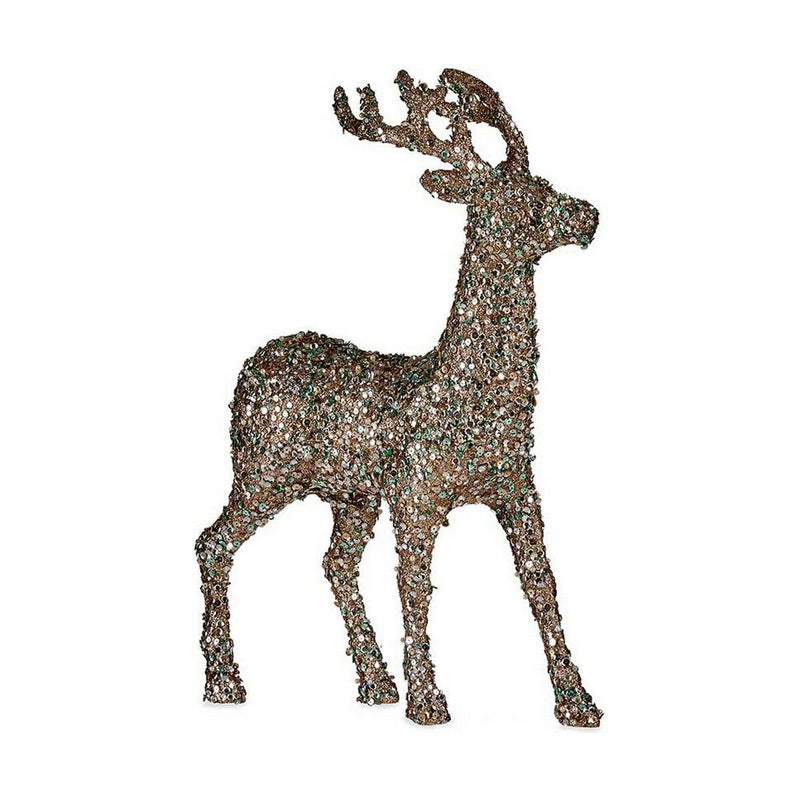 Decoration Medium Reindeer 15 x 45 x 30 cm Mint Plastic champagne