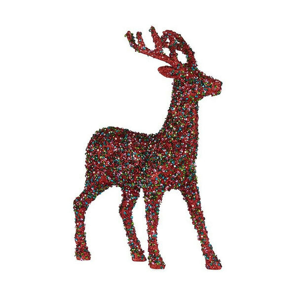 Decoration Medium Reindeer Plastic Multicolour (15 x 45 x 30 cm)
