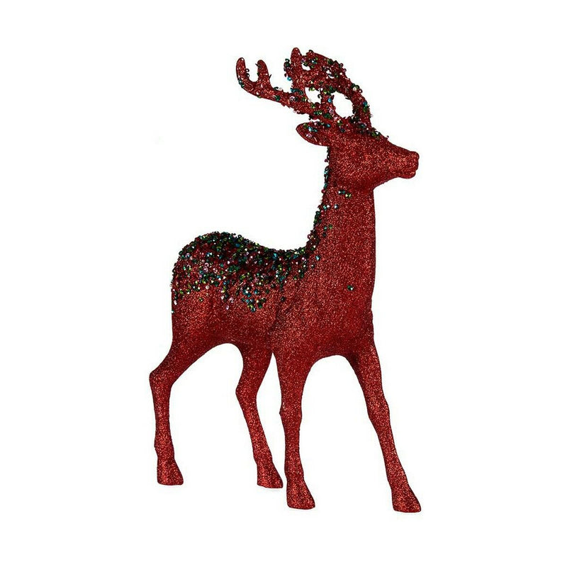 Decoration Medium Reindeer 15 x 45 x 30 cm Red Blue Fuchsia Plastic