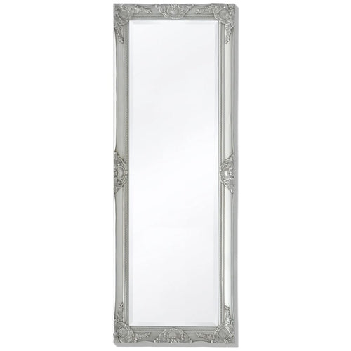 Wall Mirror Baroque Style 55.1"x19.7" White
