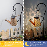Solar Watering Can Lights Outdoor Decor Hanging Kettle Lantern Light