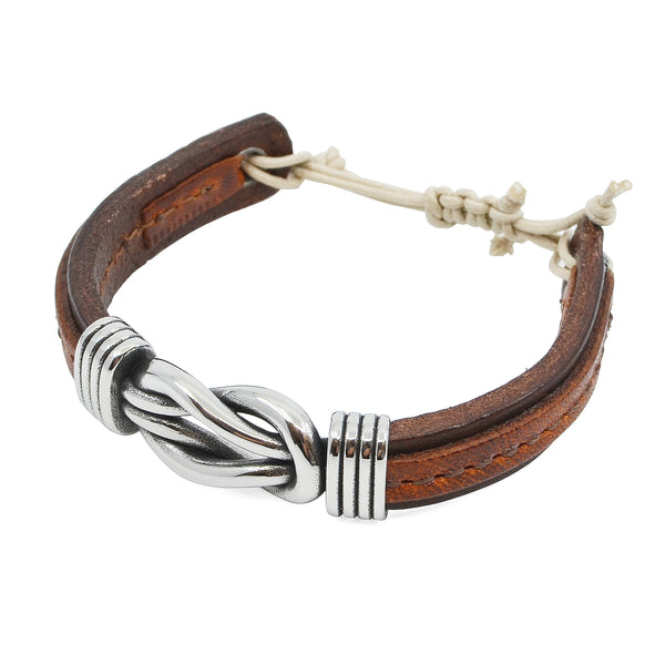 Nautical Rope and Leather Capri Bracelet