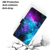 Für Samsung Galaxy A13 4G Farbige Zeichnung Kreuz Textur Horizontal