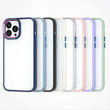Für iPhone 13 Pro Bunte Metall-Linsenring-Handyhülle (Babyblau)