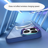 Für iPhone 13 Pro Bunte Metall-Linsenring-Handyhülle (Babyblau)