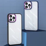 Für iPhone 11 Bunte Metall-Linsenring-Handyhülle (Schwarz)