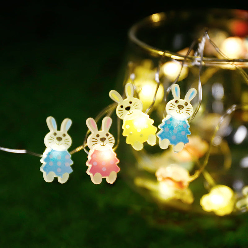 Skirt Bunny Easter Toys Decor Lights String