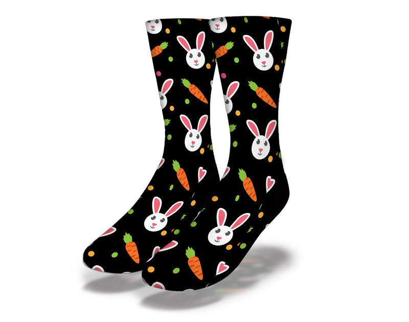 SOME-BUNNY SPECIAL Cute Easter Socks (Black)
