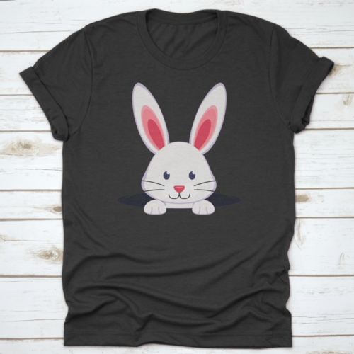 Easter Bunny Face Appear In The Hole Shirt Design