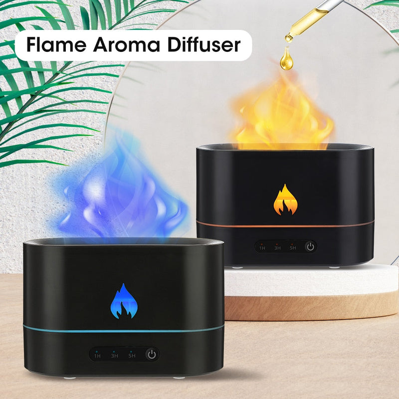 Double Color Flame Diffuser Essential Oils Fragrance Aroma Air