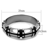 TK2342 - High polished (no plating) Stainless Steel Ring with Epoxy