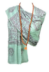 OM Handblock Bhakti Yoga Gebet Sanskrit Hindu Mantra Schal