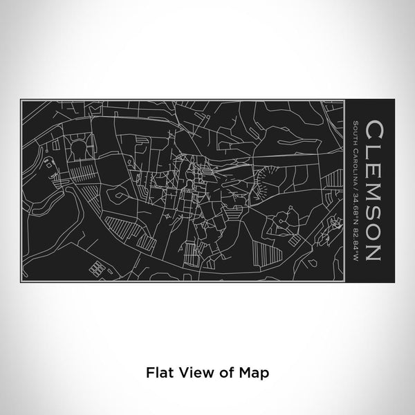 Clemson - South Carolina Map Insulated Bottle in Matte Black