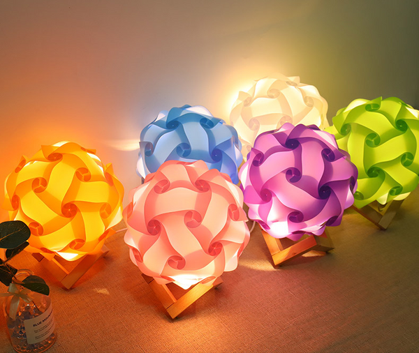 Puzzle Jigsaw Lamp Shade Creative DIY Lamp Light