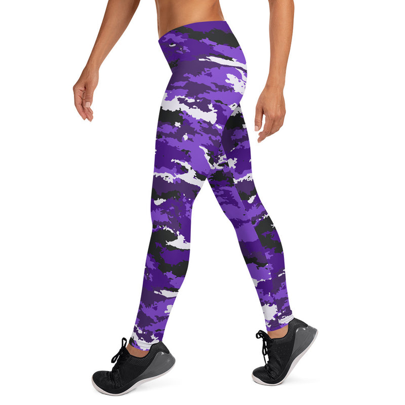 Purple Camo Leggings for Women