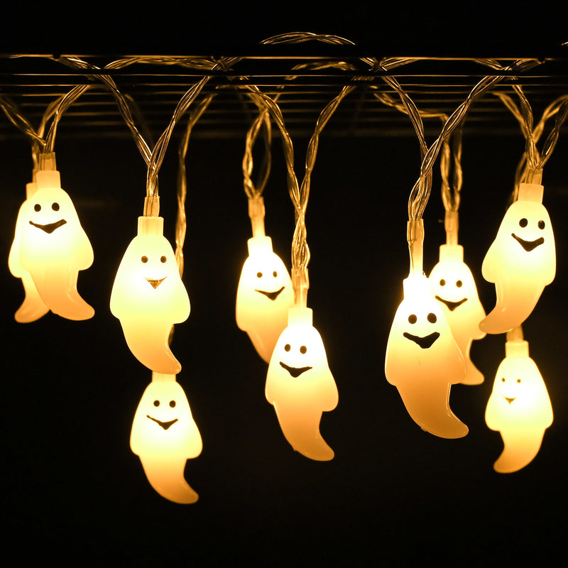 LED Ghost Halloween String Lights