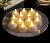 12 Stück LED-Teelichter flammenlose Kerzen zum Unkrautjäten Party-Dekor