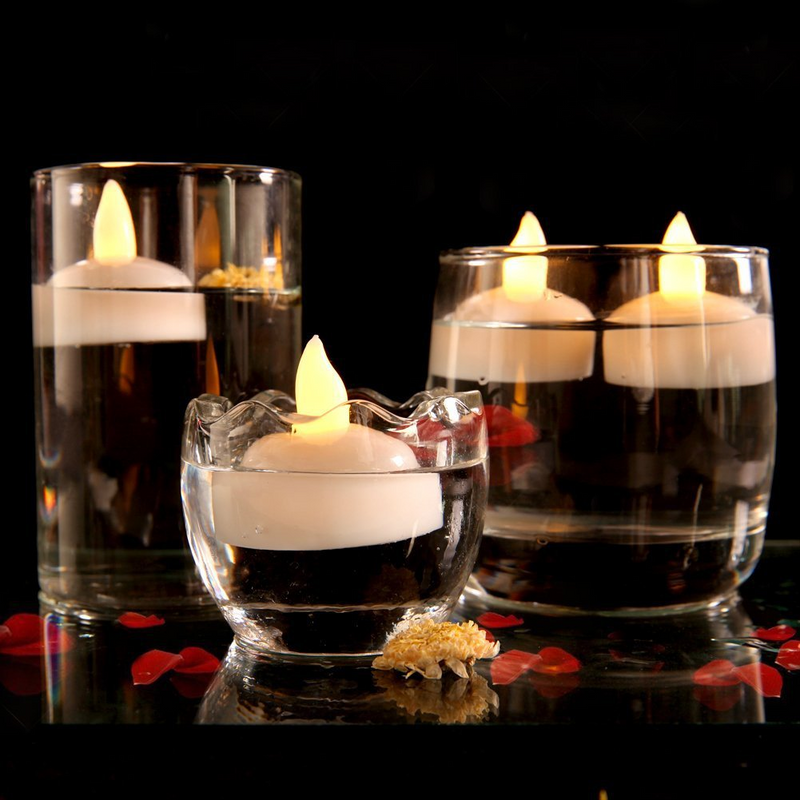12 Stück LED-Teelichter flammenlose Kerzen zum Unkrautjäten Party-Dekor