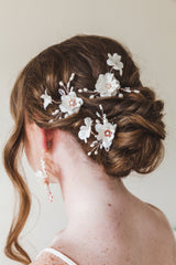 ELAIA Silk flower bridal hair pins Set of 3 Floral wedding hair pins