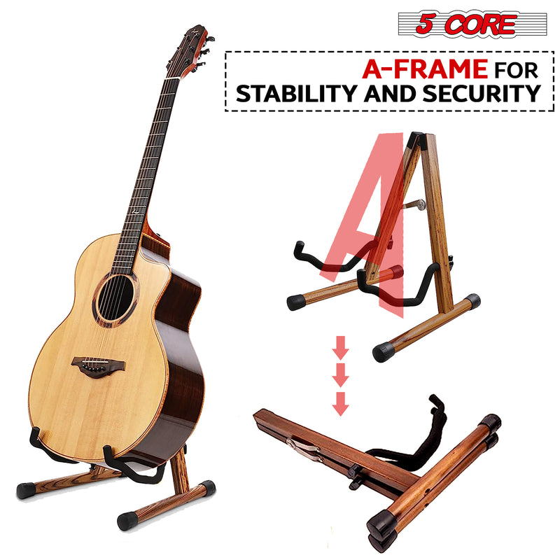 Wood Guitar Stand/ Acoustic Electric Wooden Guitar Floor Stand GSS WD