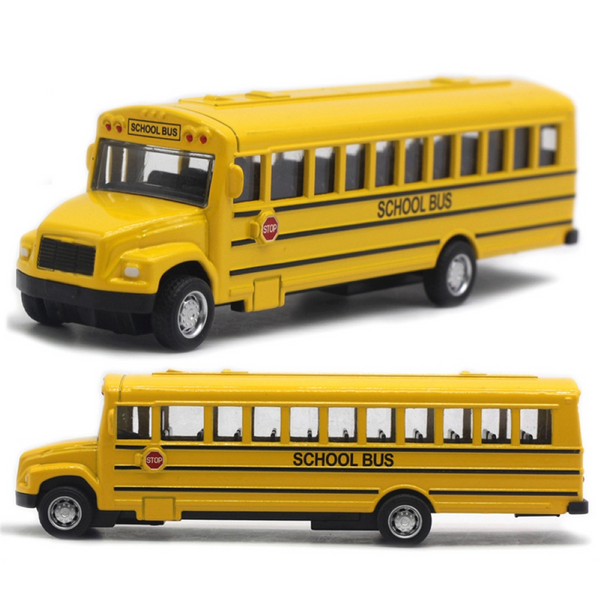 Alloy Inertial School Bus Model Car Model For Gifts Kids Boy Toys