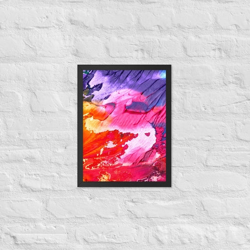 Rainbow Waves Framed poster