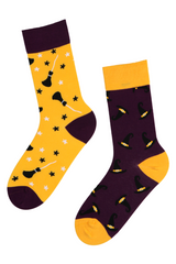 HOCUS POCUS Halloween socks with brooms and witch hats