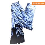Savasana Indigo gefärbter langer Schal für Muttertagsgeschenke