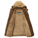 Mens Hooded Winter Parka Coat with Inner Fleece