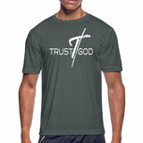 Men's Moisture Wicking Performance T-Shirt, Trust in God