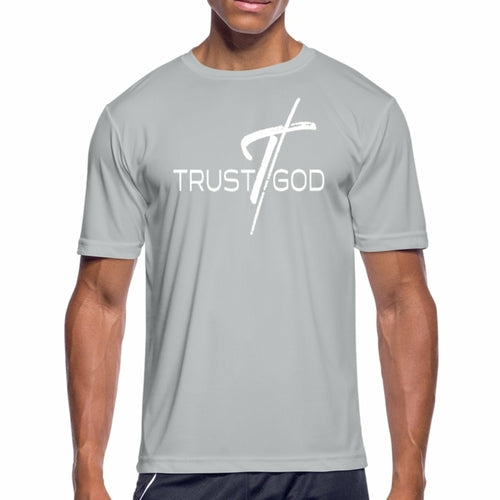 Men's Moisture Wicking Performance T-Shirt, Trust in God