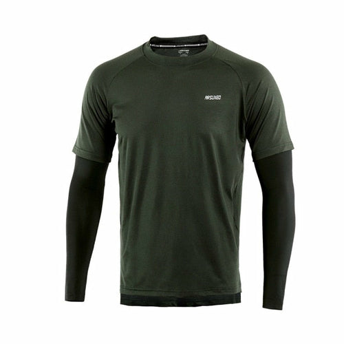 Men Spring Autumn Running Shirts Quick Dry Fit Compression Sport Shirt