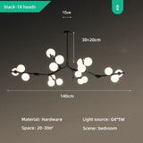 Nordic Milkly Glass Ball Pendant Lights Post-Modern Chandelier LED