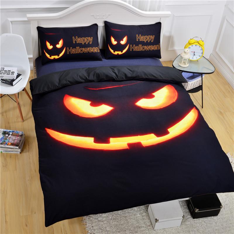 Happy Halloween 3D Bedding Set Twin Size Pumpkin