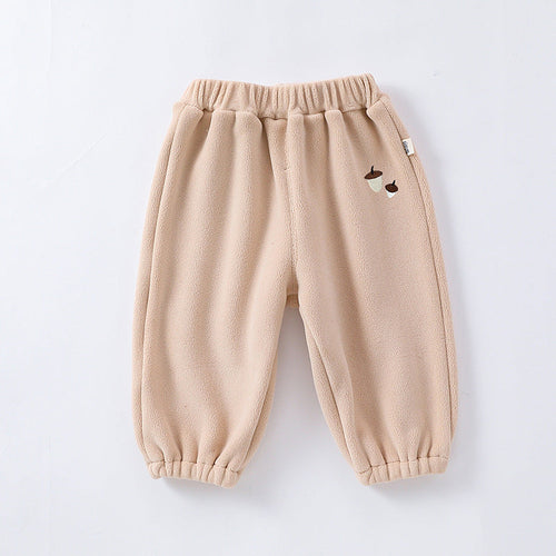 Infant Baby Kids Boys And Girls 4-Colors Orlon Fleece Winter Pants