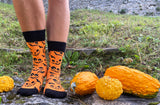 PUMPKIN FACE halloween socks with pumpkins