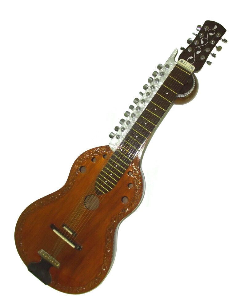 Semi-acoustic Indian Mohan Veena Slide Guitar Weissenborn W Resonator