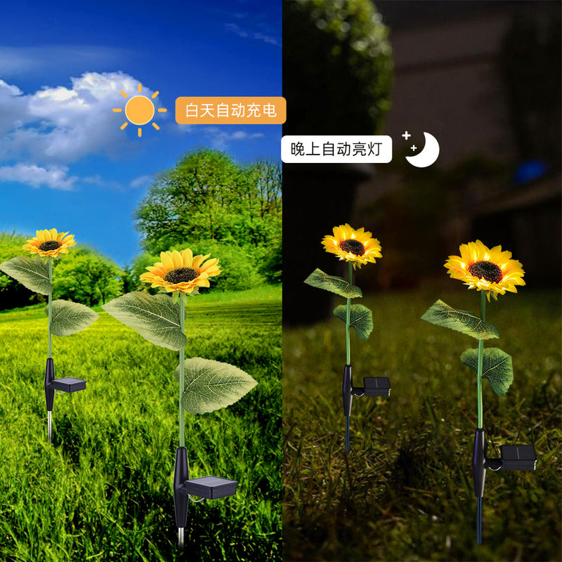 Sunflower Flowers Lights Solar Garden Decorations (2 Pack)