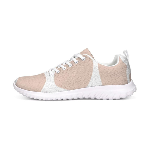 Womens Sneakers - Pink & White Low Top Canvas Running Shoes