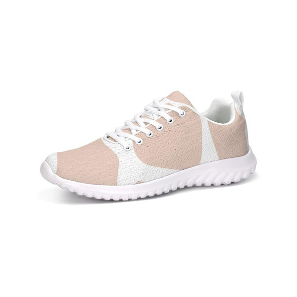 Womens Sneakers - Pink & White Low Top Canvas Running Shoes